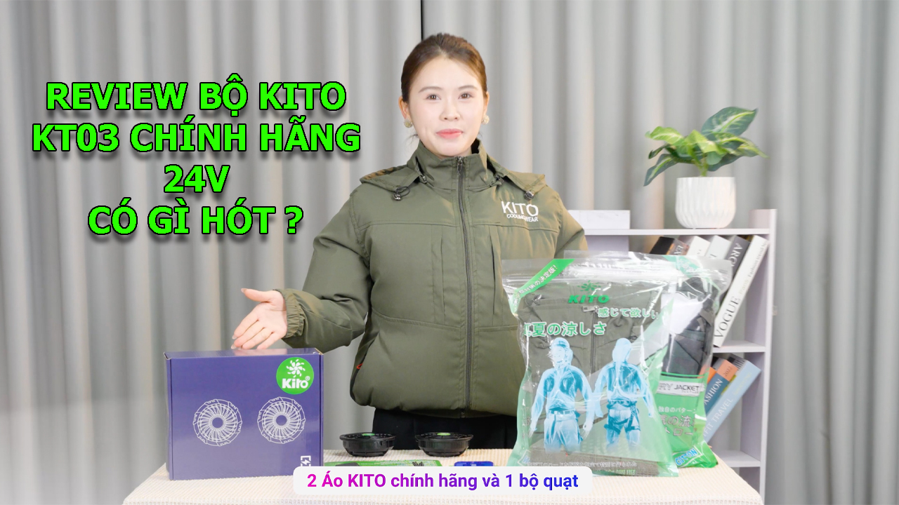 Hướng Dẫn Lắp Đặt Áo Điều Hòa KITO Chính Hãng KT03 24V Pin 30.000mAh